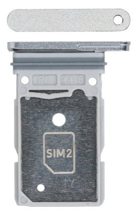 SIM card holder Samsung S938 S25 Ultra Dual Titanium Hõbedane Sinine/Hõbedane original (service pack)