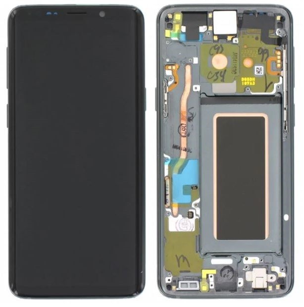 LCD ekraan Samsung G960F S9 puuteekraani ja raamiga Titanium Grey originaal (service pack)