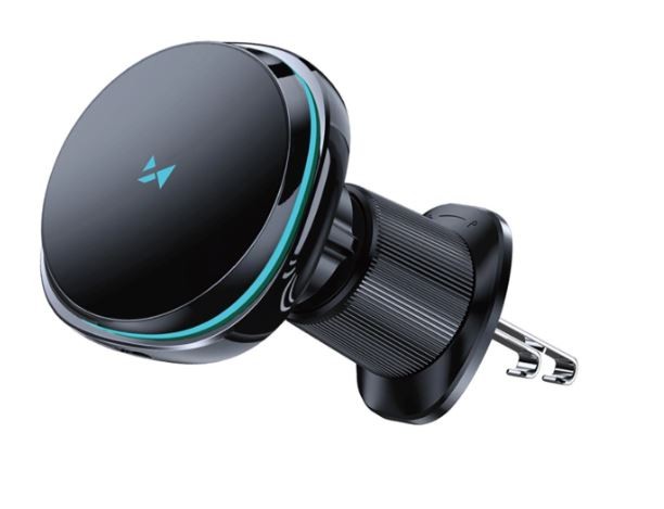 Juhtmevaba autolaadija+holder Wozinsky (WCT5-6S2Y) Magnetic (MagSafe 15W) jaoks using on ventilation grille must