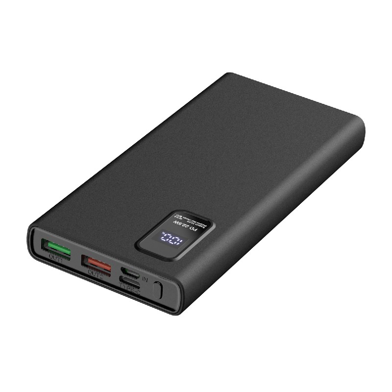External aku AKUPANK Platinet LED 10000mAh (2xUSB; 1xType-C; QC3.0 22,5W) must