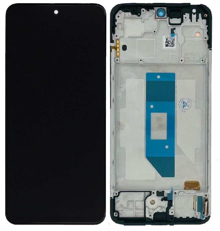 LCD screen Xiaomi Redmi Note 14 4G (Europe, JG2) koos touch screen koos frame Must OLED