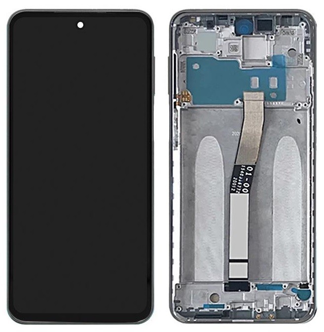 LCD screen Xiaomi Redmi Note 9 Pro/Note 9S koos touch screen koos frame Hall original (used Grade A)
