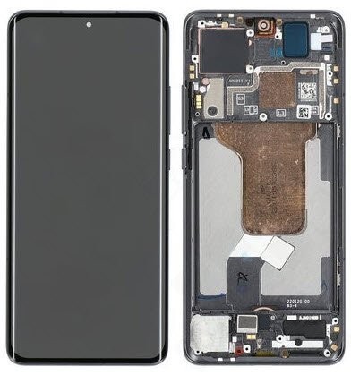 LCD ekraan Xiaomi 12 5G/12X 5G/12S 5G puuteekraaniga raamiga must originaal (kasutatud Grade C)