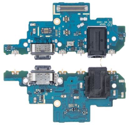 Flex Samsung A528 A52S 2021 jaoks plugin, microphone, headphone connector (K1 version) original (used Grade A)