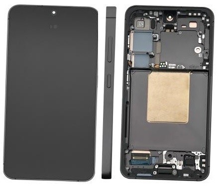 LCD screen Samsung S921 S24 koos touch screen ja frame Onyx Must original (used Grade B)