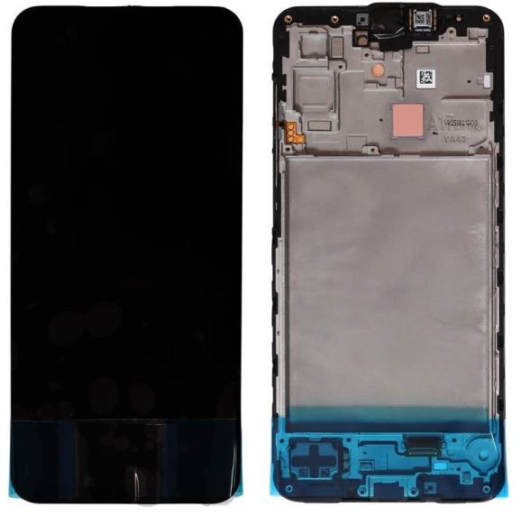 LCD screen Samsung A175 A17 4G koos touch screen ja frame Must original (service pack)