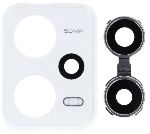 Xiaomi Redmi Note 12 Pro 5G lens jaoks camera (frame + lens 3pcs) Polar Valge original (used Grade A)