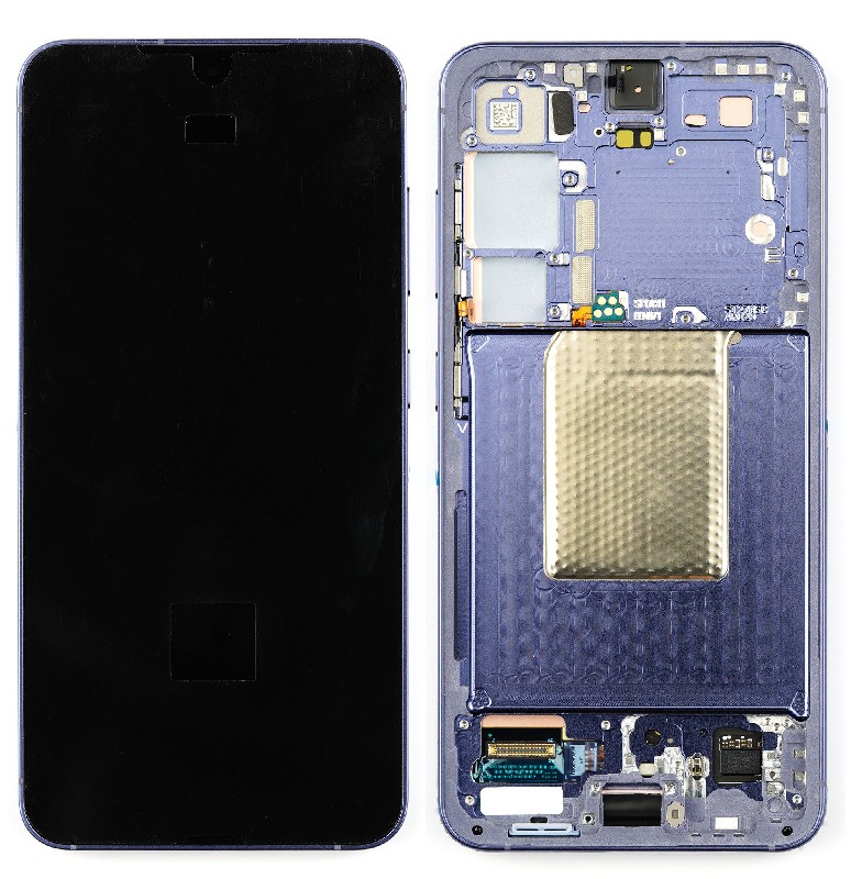 LCD screen Samsung S921 S24 koos touch screen ja frame Cobalt Lilla original (used Grade C)