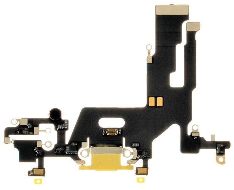 Flex jaoks iPhone 11 jaoks charging connector koos microphone Kollane original (used Grade A)