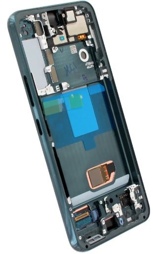 LCD screen Samsung S901 S22 5G koos touch screen ja frame Roheline original (used Grade A, ilma buttons)