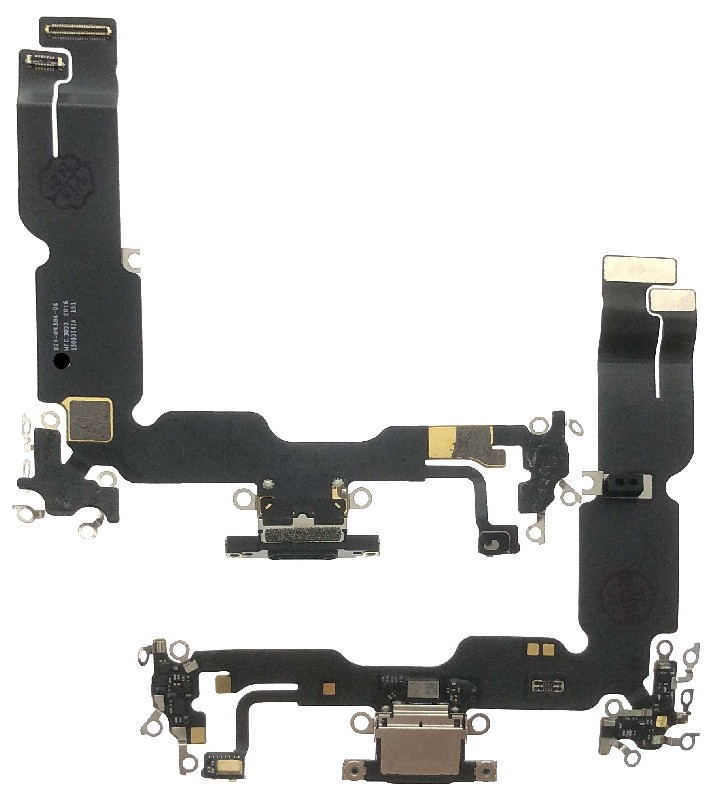 Flex jaoks iPhone 15 Plus jaoks charging connector koos microphone Must original (used Grade A)