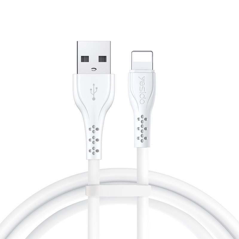 YESIDO kaabel CA71 USB/Lightning 1 m, 2A (20 tk), valge