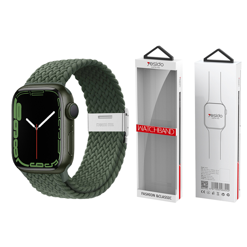 YESIDO WB23 Apple Watch punutud rihm 42/44/45 khaki