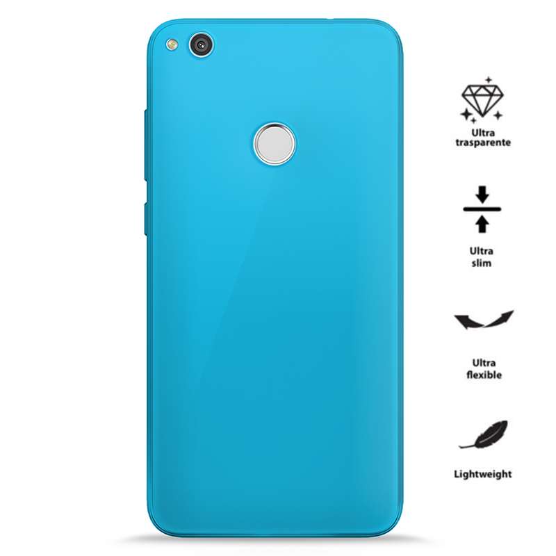 PURO 0.3 Nude ümbris seadmele Huawei P8 Lite (2017) / Honor 8 Lite, fluorestseeruv sinine
