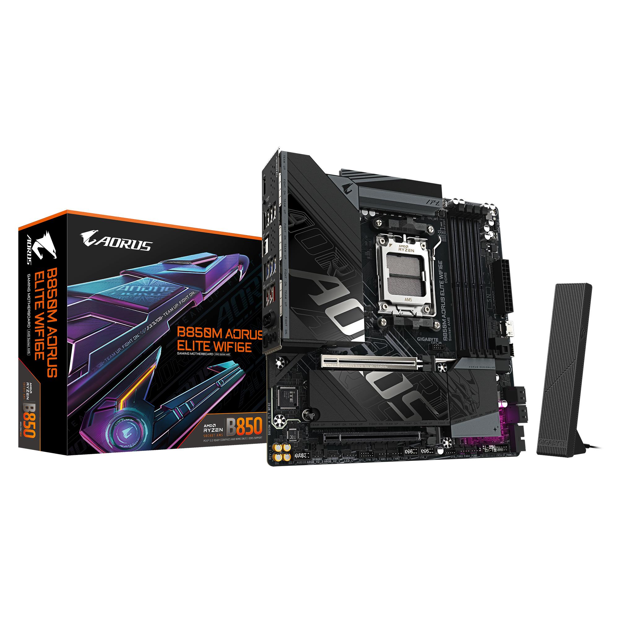 Emaplaat GIGABYTE B850M AORUS ELITE WiFi6E AMD B850 Socket AM5 Micro-ATX DDR5