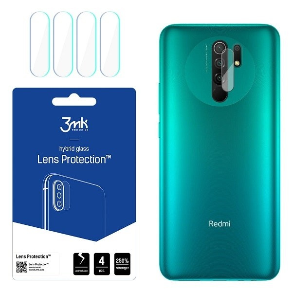 Hübriidklaas 3MK Hübriidklaas kaamera XIAOMI REDMI 9 kaamerale 4 tk.