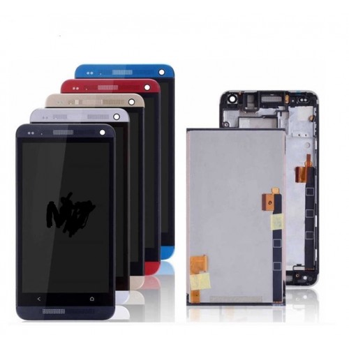 LCD Ekraan Ühildub HTC One M7 koos frame Hõbedane HQ