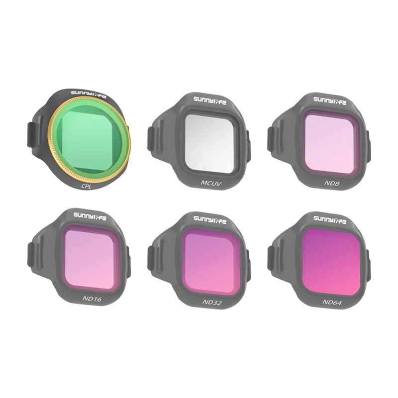 6 Sunnylife filtrite komplekt MCUV + CPL + ND8 + ND16 + ND32 + ND64 MINI 5 Pro