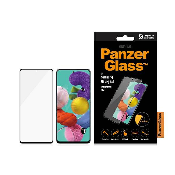 PANZERGLASS PRO karastatud klaas E2E REGULAR SAMSUNG A51 ümbris FRIENDLY must