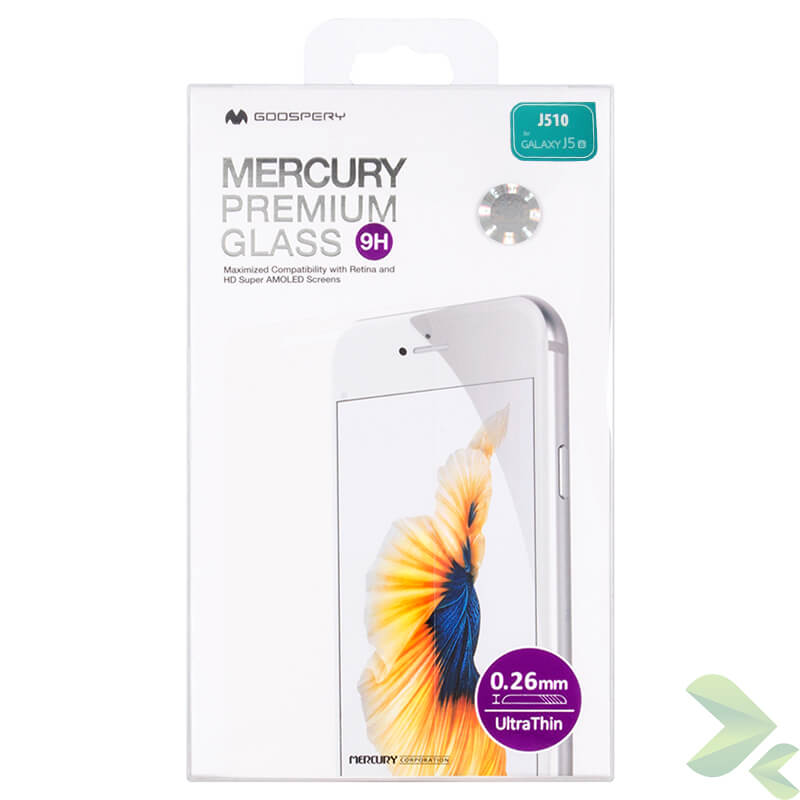 Mercury Premium Glass 9H karastatud ekraanikaitseklaas seadmele Samsung Galaxy J5 (2016)