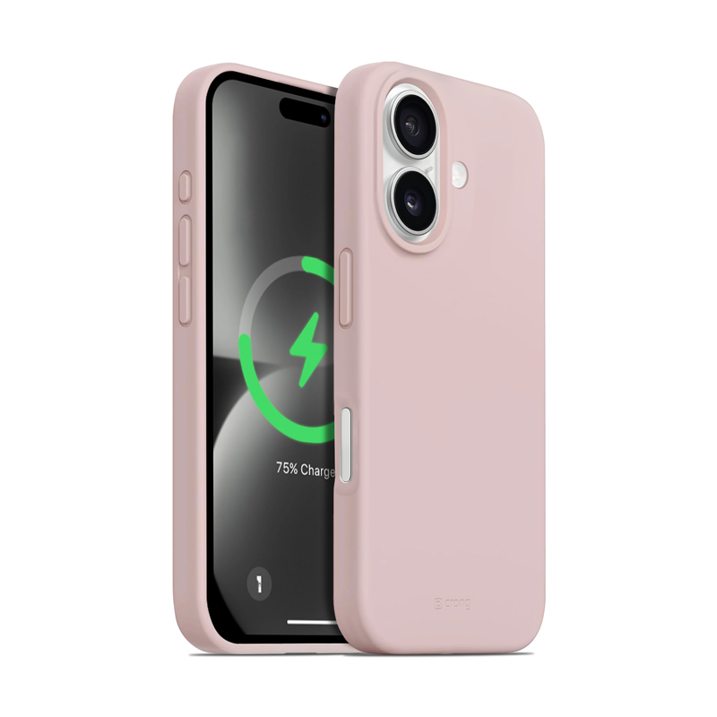 Crong Color Cover Magnetic MagSafe ümbris seadmele iPhone 16, liivaroosa