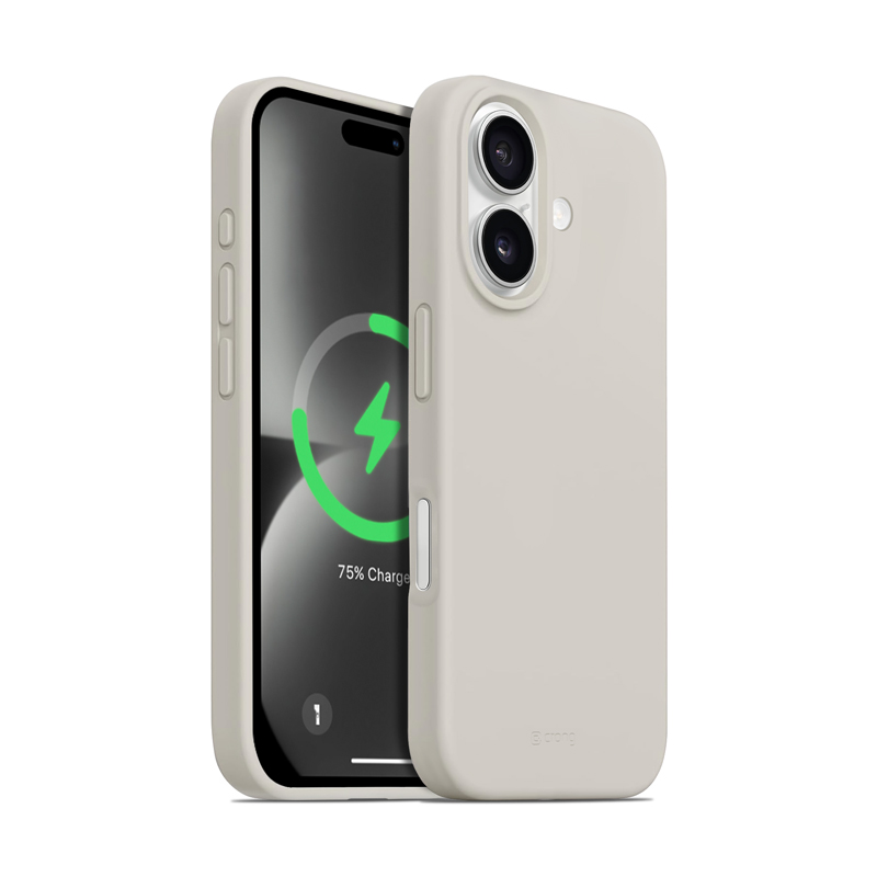 Crong Color Cover Magnetic MagSafe'i toega ümbris iPhone 16-le, kivibeež