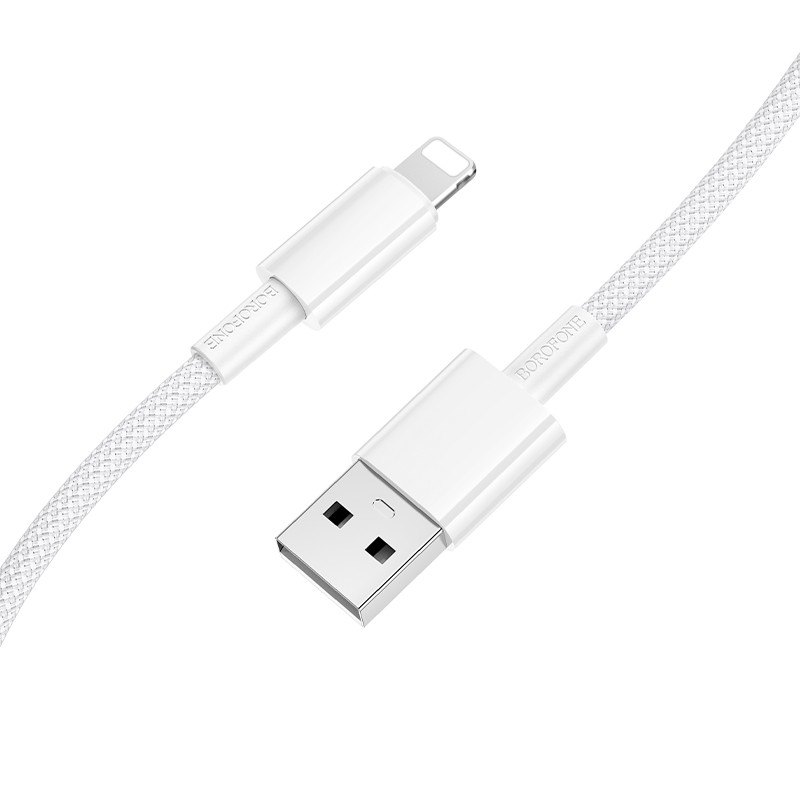 USB kaabel Borofone BX117 USB-A to Lightning 1.0m valge