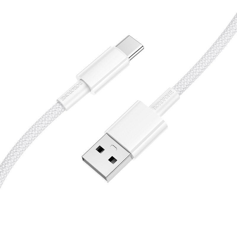 USB kaabel Borofone BX117 USB-A to USB-C 1.0m valge