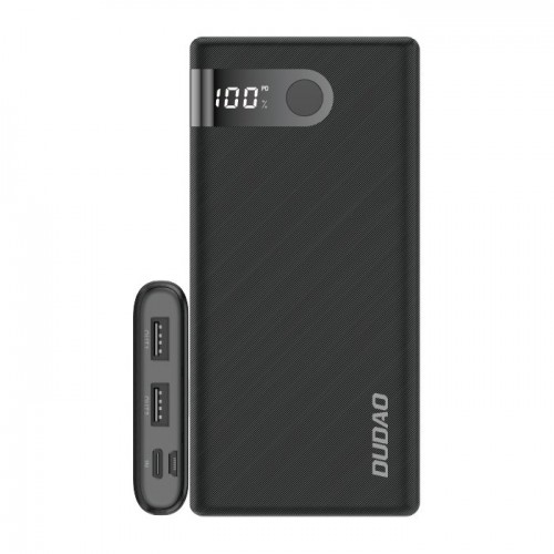 Akupank Dudao "K9 Pro" Must 10000mAh (2xUSB / Type-C / MicroUSB) (LED ekraan)