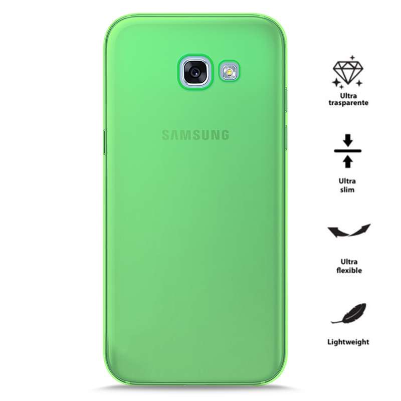 PURO 0.3 Nude ümbris seadmele Samsung Galaxy A3 (2017), fluorestseeruv roheline