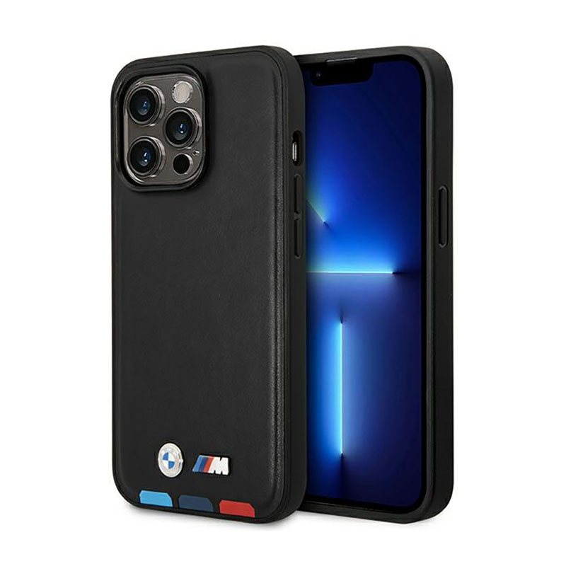 Ümbris BMW BMHMP14L22PTDK iPhone 14 Pro 6.1 "must / must Leather Stamp Tricolor Magsafe