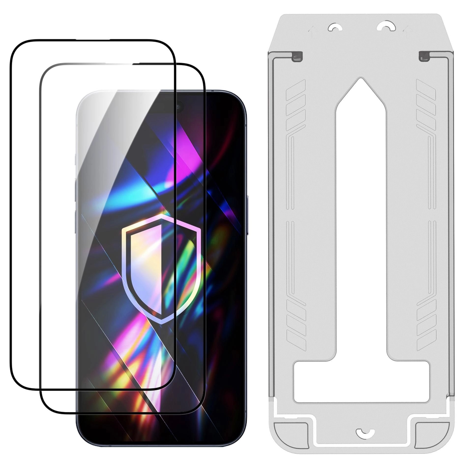 LCD tempered glass (2 pcs.) with applicator 3mk Hardy Hardura 9H Apple iPhone 17 Pro must