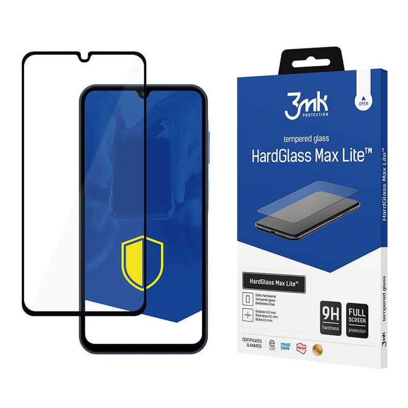 3mk HardGlass Max Lite karastatud ekraanikaitseklaas seadmele Samsung Galaxy A15 5G, must