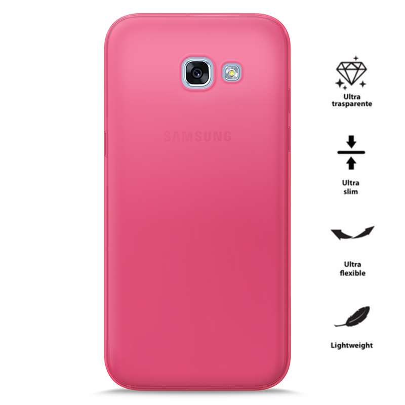 PURO 0.3 Nude ümbris seadmele Samsung Galaxy A3 (2017), fluorestseeruv roosa