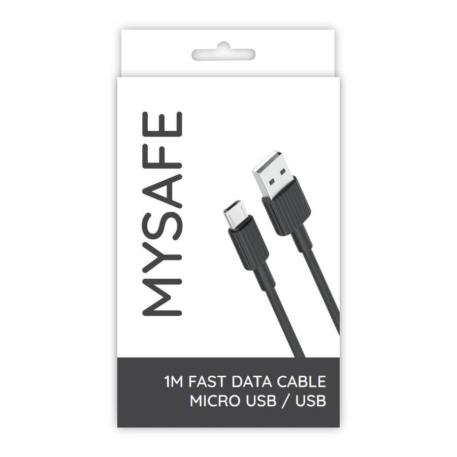 MYSAFE NB Kaabel P156 MICRO USB 1M must