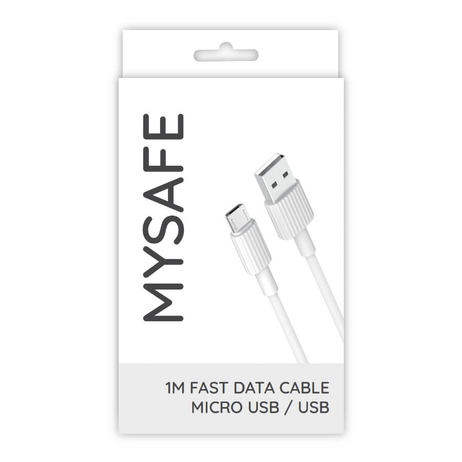 MYSAFE NB Kaabel P156 MICRO USB 1M valge