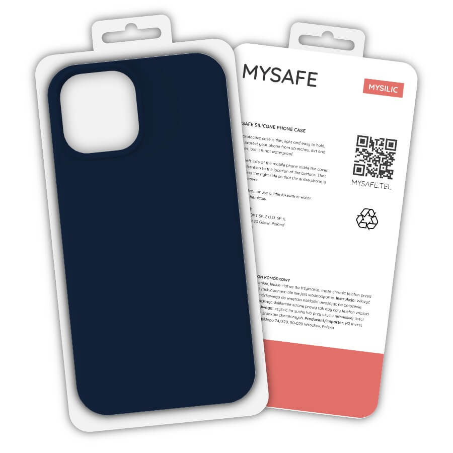 MYSAFE silikoonist Ümbris IPHONE 13 PRO MAX tumesinine BOX
