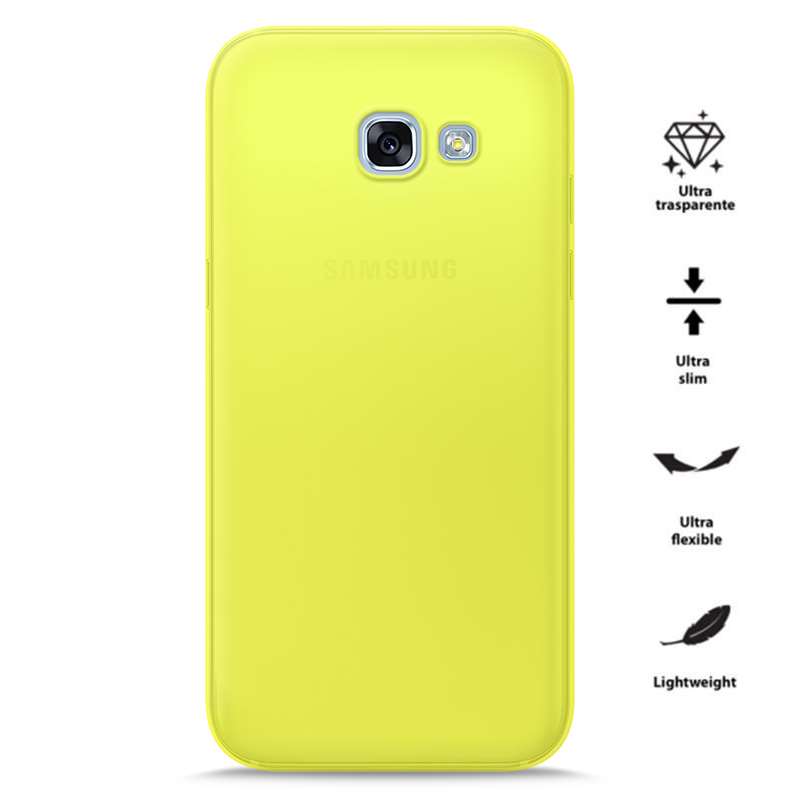 PURO 0.3 Nude ümbris seadmele Samsung Galaxy A3 (2017), fluorestseeruv kollane