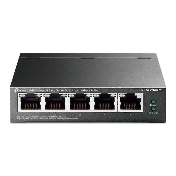 TP-Link TL-SG105PE kommutaator, 5 porti, 4xPoE