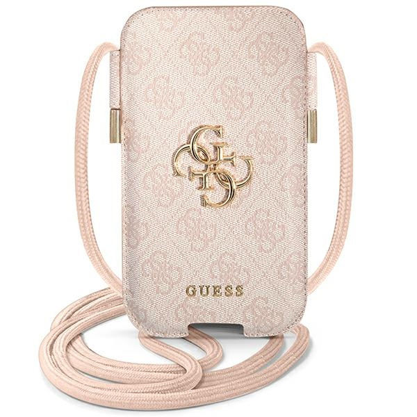 Guess Сумочка GUPHL4GMGPI 6,7" розовый/розовый жесткий чехол 4G Big Metal Logo