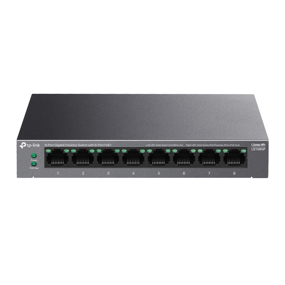TP-Link LS108GP kommutaator, 8xPoE+