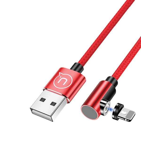 USAMS Kaabel nurk- magnetiline U54 1M LIGHTNING punane SJ444USB02 (US-SJ444)