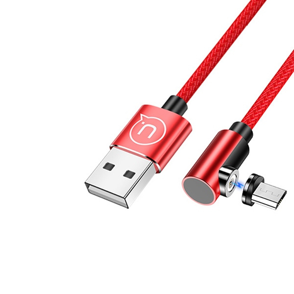 USAMS Kaabel nurk- magnetiline U54 1M MICROUSB punane SJ446USB02 (US-SJ446)