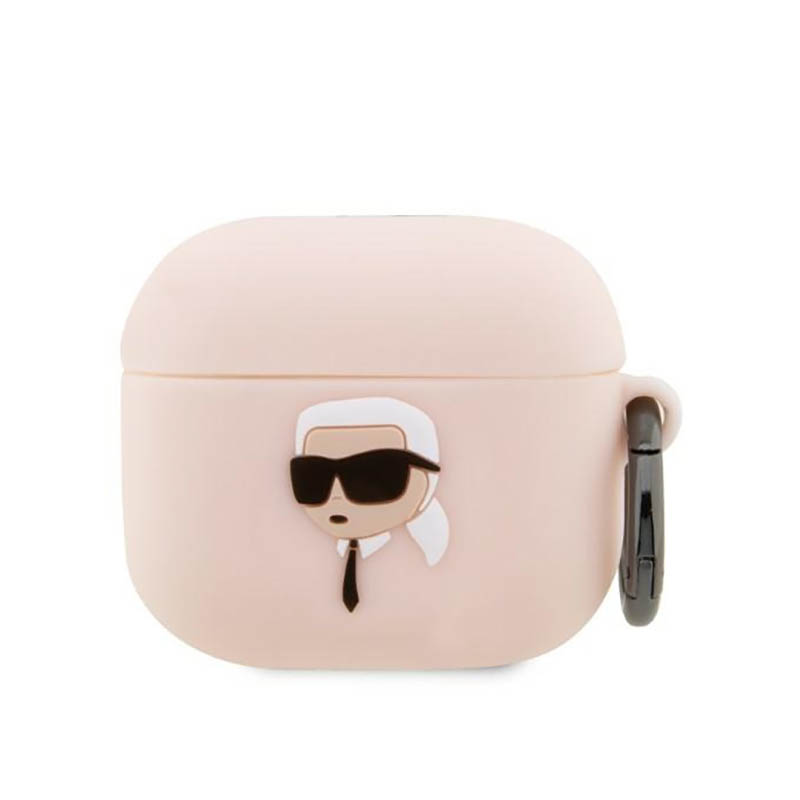 Karl Lagerfeld KLA3RUNIKP AirPods 3 cover roosa/roosa Silicone Karl Head 3D