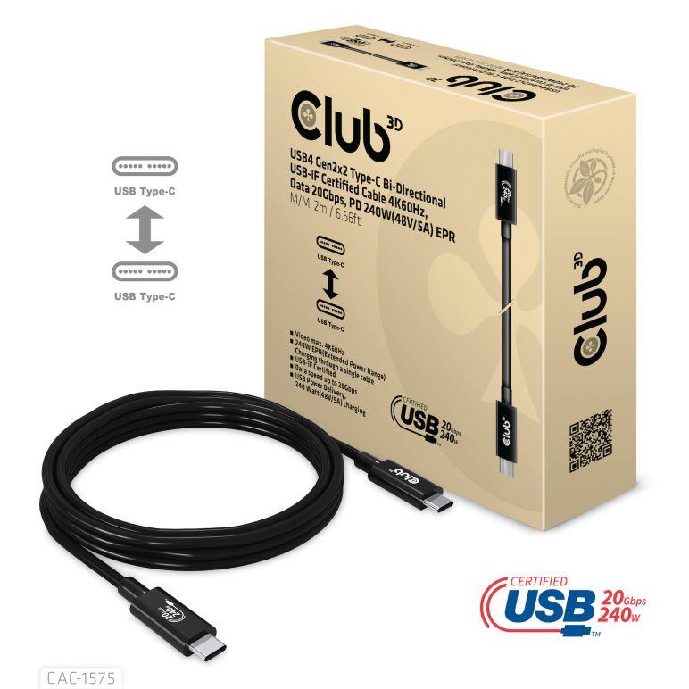 USB-C kaabel 2m CAC-1575 Club3D