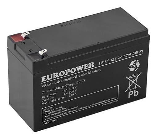 Aku 12V 7.2Ah VRLA EP7.2-12 T2 Europower EMU