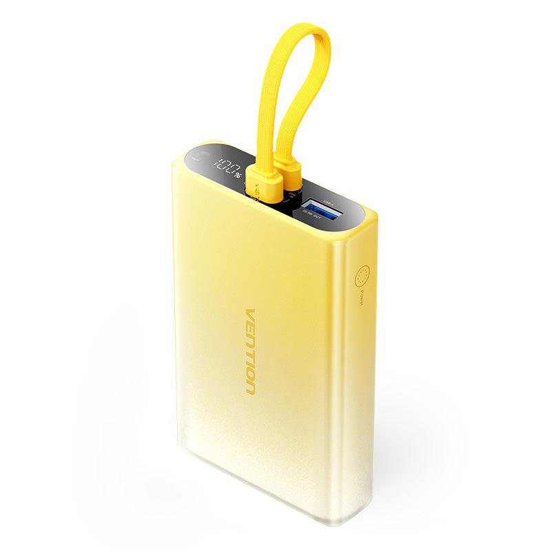 Vention FHZY0 10000mAh 22.5W akupank USB kollane