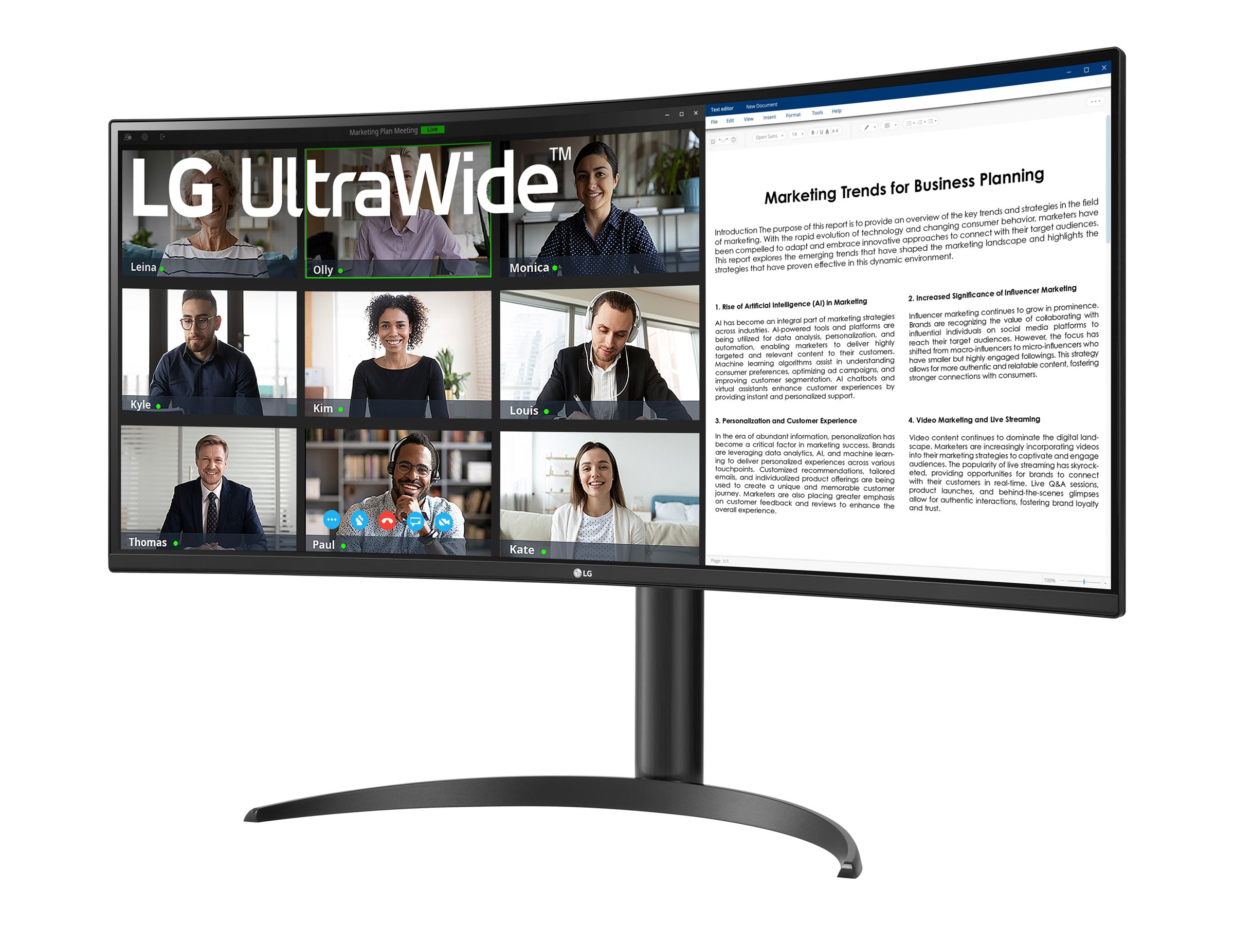 LG 34WR55QK-B UltraWide 34-tolline VA monitor