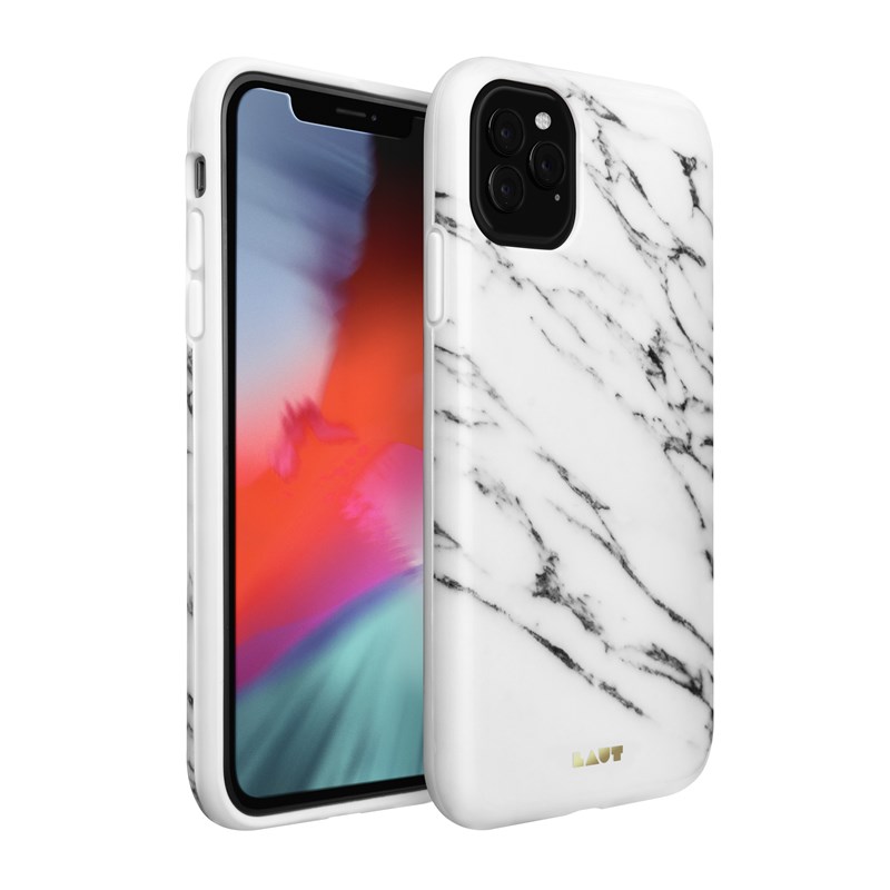 Laut Huex Elements ümbris seadmele iPhone 11 Pro Max, valge marmori mustriga