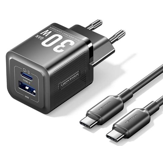 Võrgulaadija USB kaabliga 30W 2 porti Vention